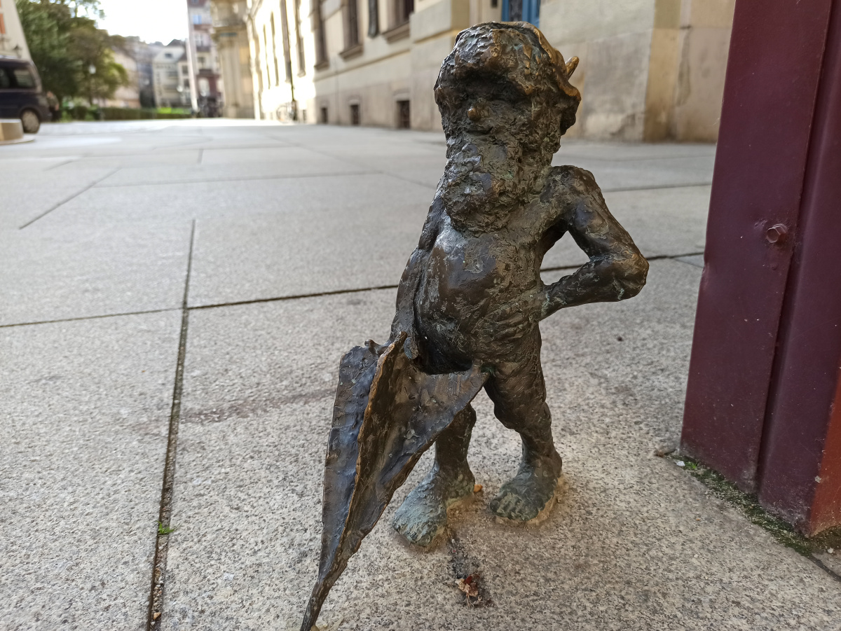 Foto zwerg Szermierz