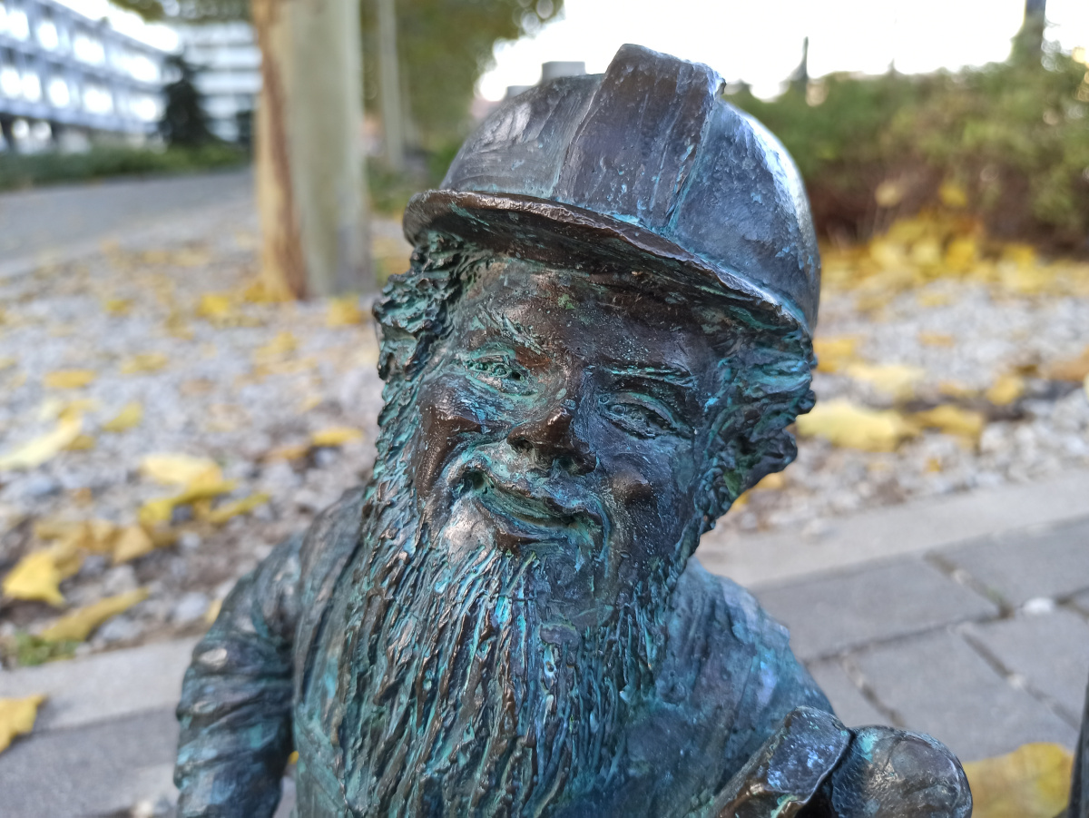 Foto zwerg Budowniczy in Nahaufnahme