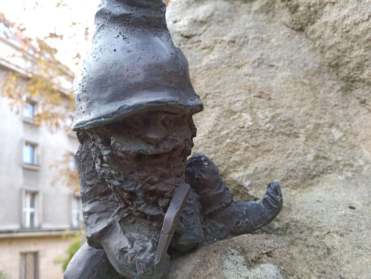 Foto zwerg Geolog in Nahaufnahme