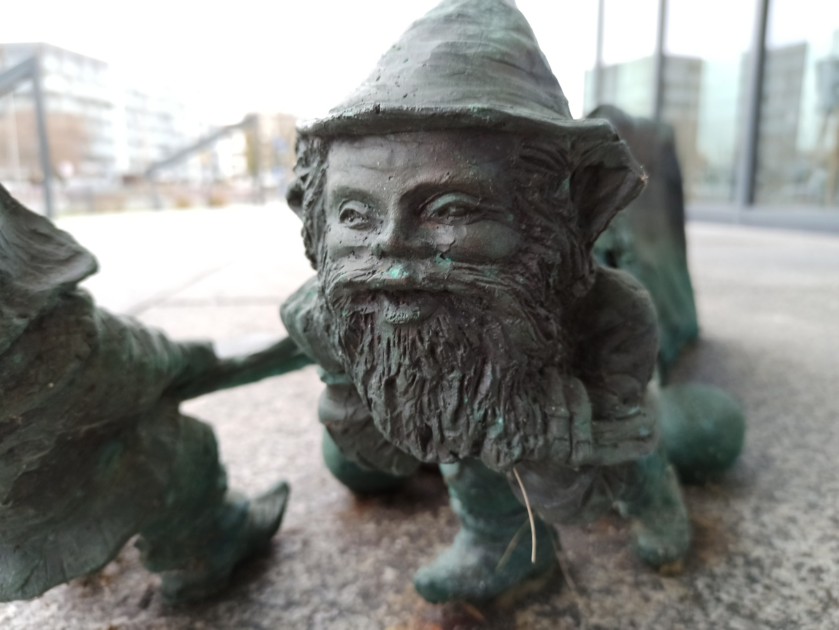Foto zwerg Marketek (Marketer) in Nahaufnahme