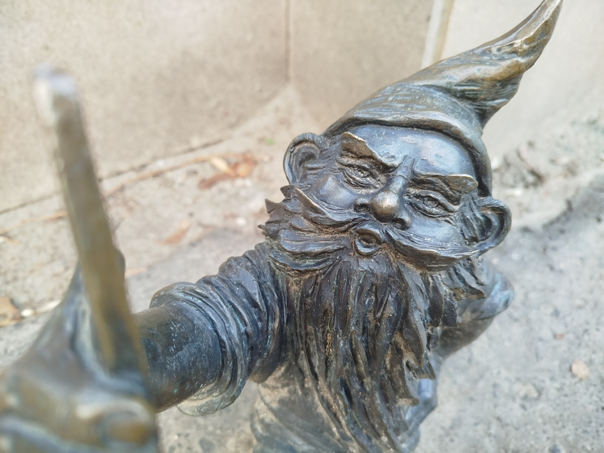 Foto zwerg Selfie in Nahaufnahme