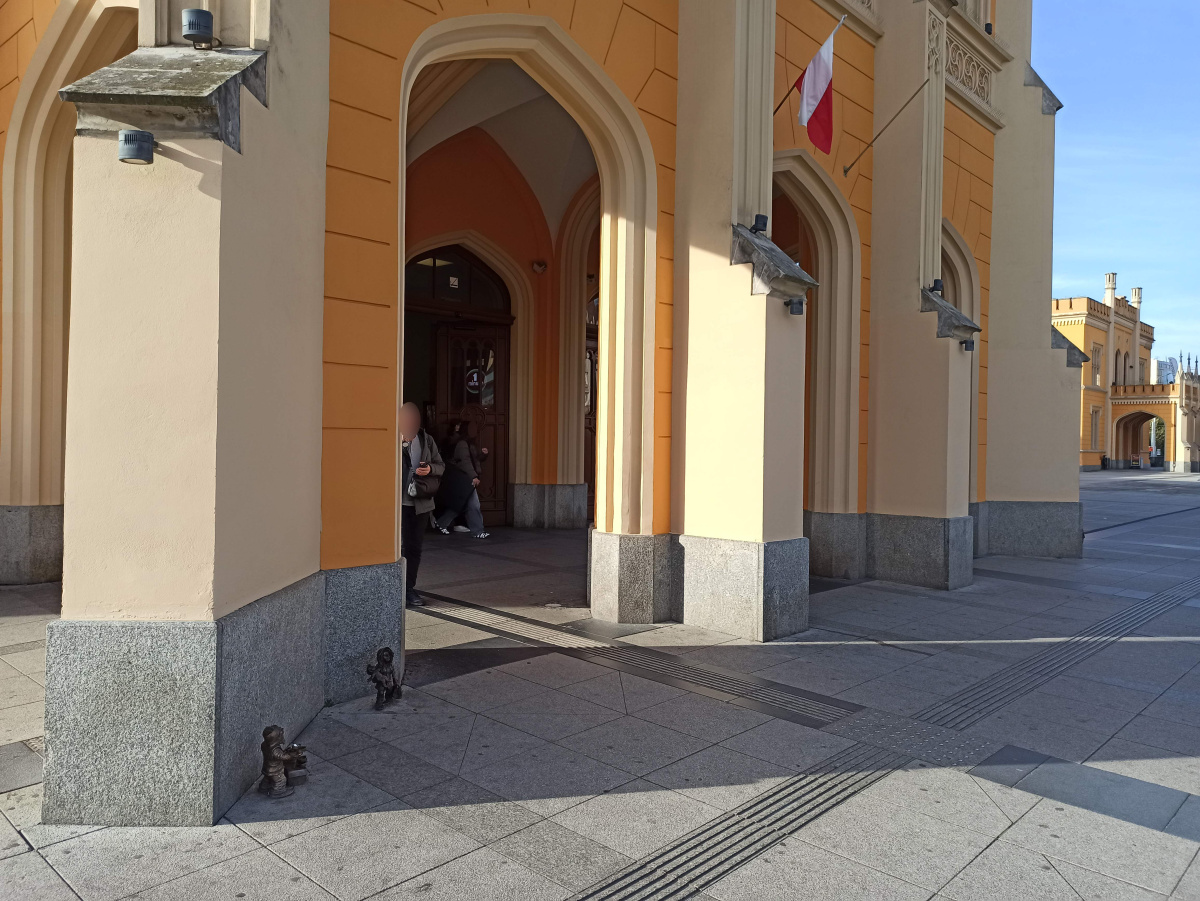 Foto vom Standort des Zwerges Uchodźca